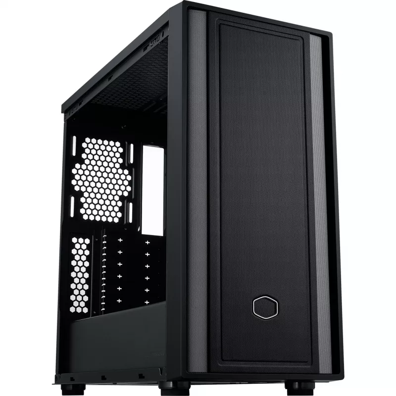 Cooler Master MasterBox 600 Lite PC korpuss, MIDI-Tornis, E-ATX, Rūdīts stikls - Melns