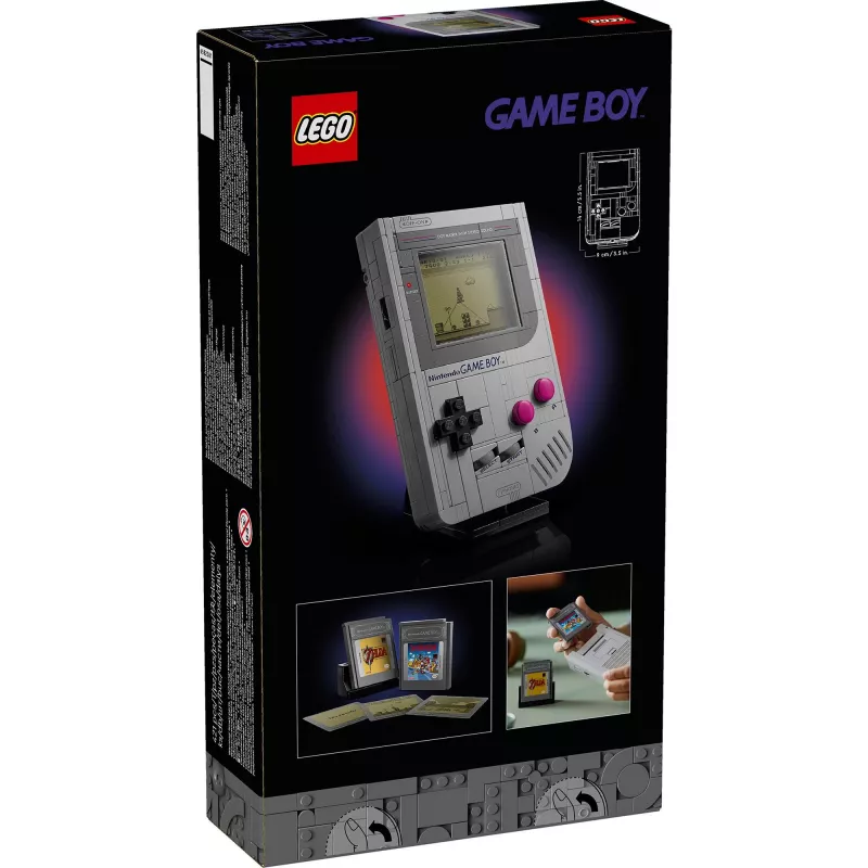 LEGO Retro dizaina būvkomplekts Game Boy 72046 – detalizēta modeļa kopija, displeja statīvs