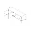Cama 3D RTV skapis ALMA 150x41.5xH55 kašmira