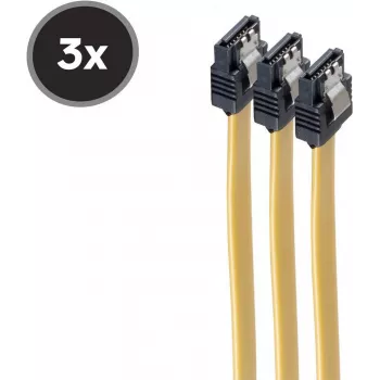 SATA datu kabelis ShiverPeaks BS78246-0.5Y-3 6 Gb/s ar metāla klipsi, 0,5 m