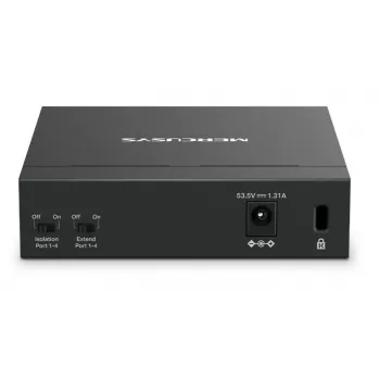 Mercusys 5 portu Gigabit darbvirsmas slēdzis ar 4 portu PoE+