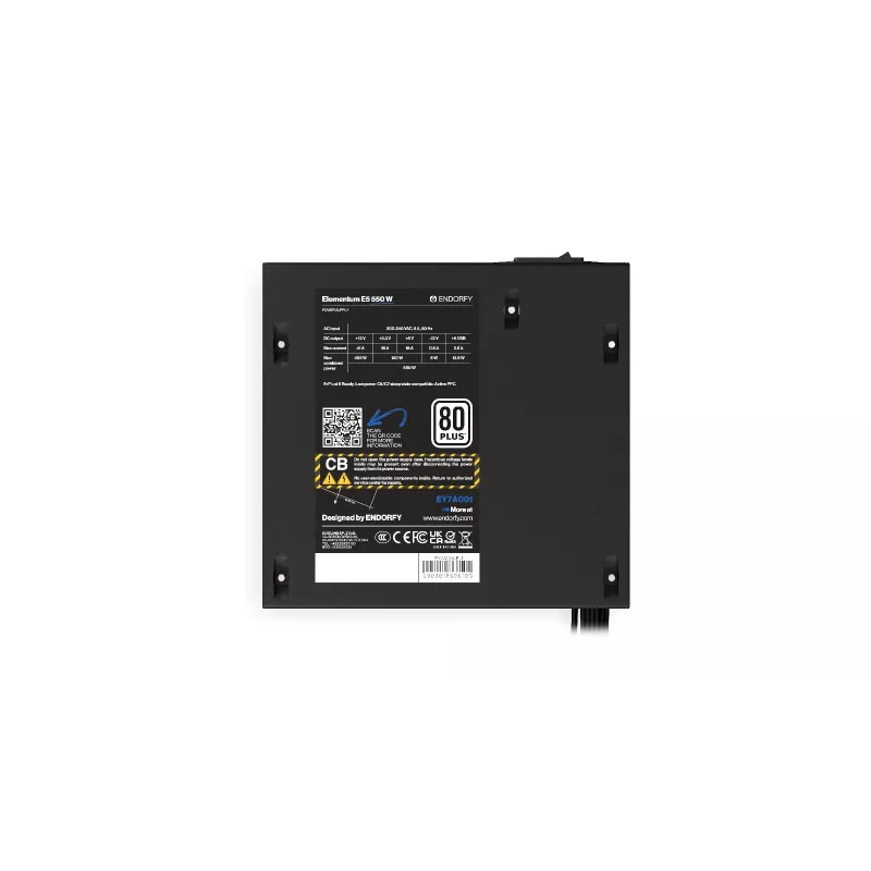 ENDORFY Elementum E5 550W barošanas bloks 24-pin ATX ATX melns