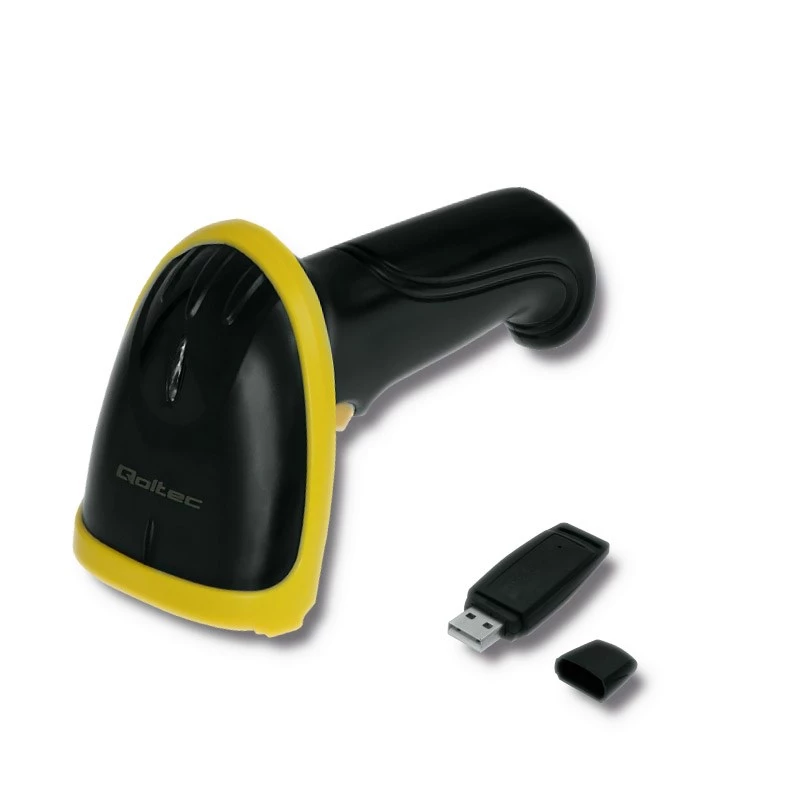 Qoltec 50862 Bezvadu lāzera svītrkodu skeneris 1D | 2,4 GHz