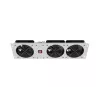 Ventilācijas panelis vertikāls 19 collu statīva skapim, 3 ventilatori, 230 V, pelēks