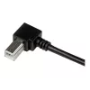 StarTech.com 3m USB 2.0 A uz leņķveida B kabelis - vīr./vīr., 3 m, USB A, USB B, USB 2.0, melns