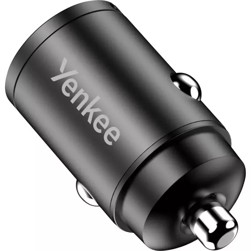 Auto lādētājs YENKEE CAR 02 Power Delivery 30W ar USB-A un USB-C pieslēgvietām