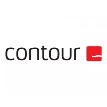 Ergonomiska vadu pele Contour X-Bar ar centrētu dizainu — melna