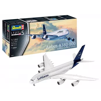 Saliekamais modelis Revell Airbus A380-800 Lufthansa New Livery