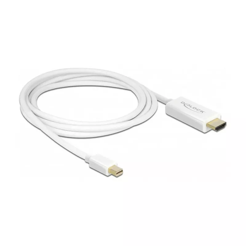 Video kabeļa adapteris DeLOCK 83707 Mini DisplayPort uz HDMI 2 m balts