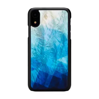 Viedtālruņa maciņš iKins iPhone XR — zilā ezera ārpuse, melna iekšpuse