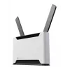 Bezvadu maršrutētājs MikroTik Chateau PRO ax — divjoslu 2,4/5 GHz, 3548 Mbit/s, PoE, 5x LAN, 2 ārējās antenas, pelēks/balts