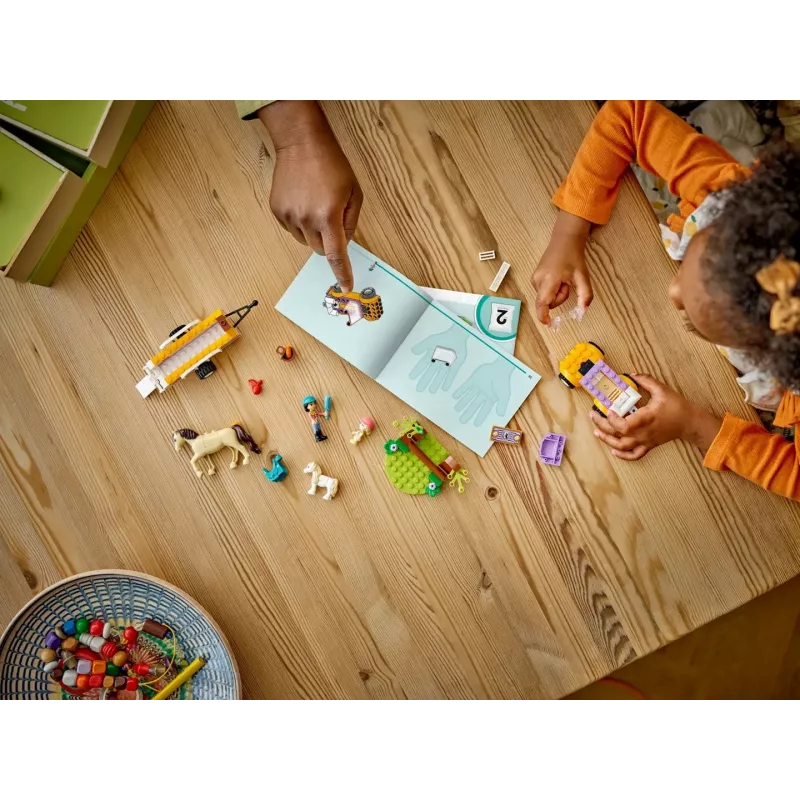 LEGO Friends Zirga un ponija piekabes dzīvnieku rotaļlietu komplekts 42634