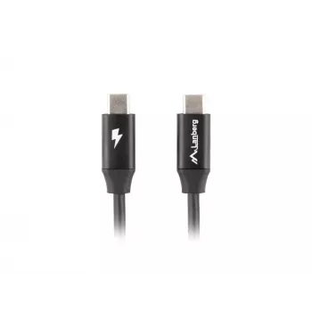 Kabelis USB-C M/M 2.0 CA-CMCM-40CU-0005-Melns 0.5m