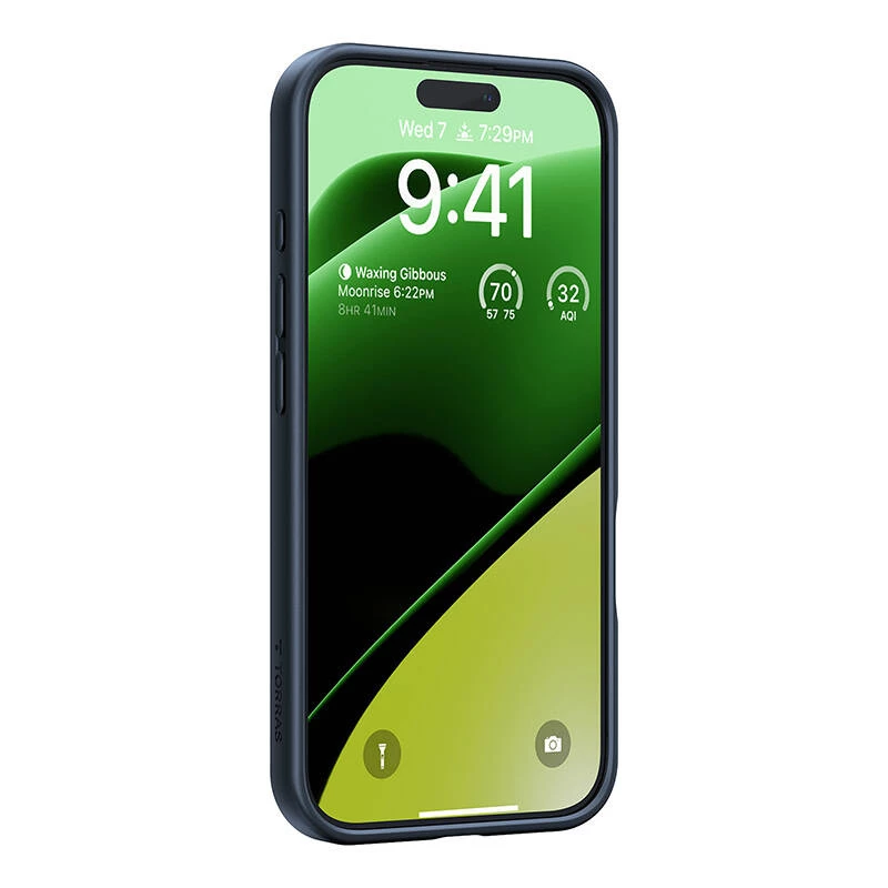 Aizsargājošs telefona maciņš Torras Ostand Pro iPhone 16 — melns, plāns triecienizturīgs dizains