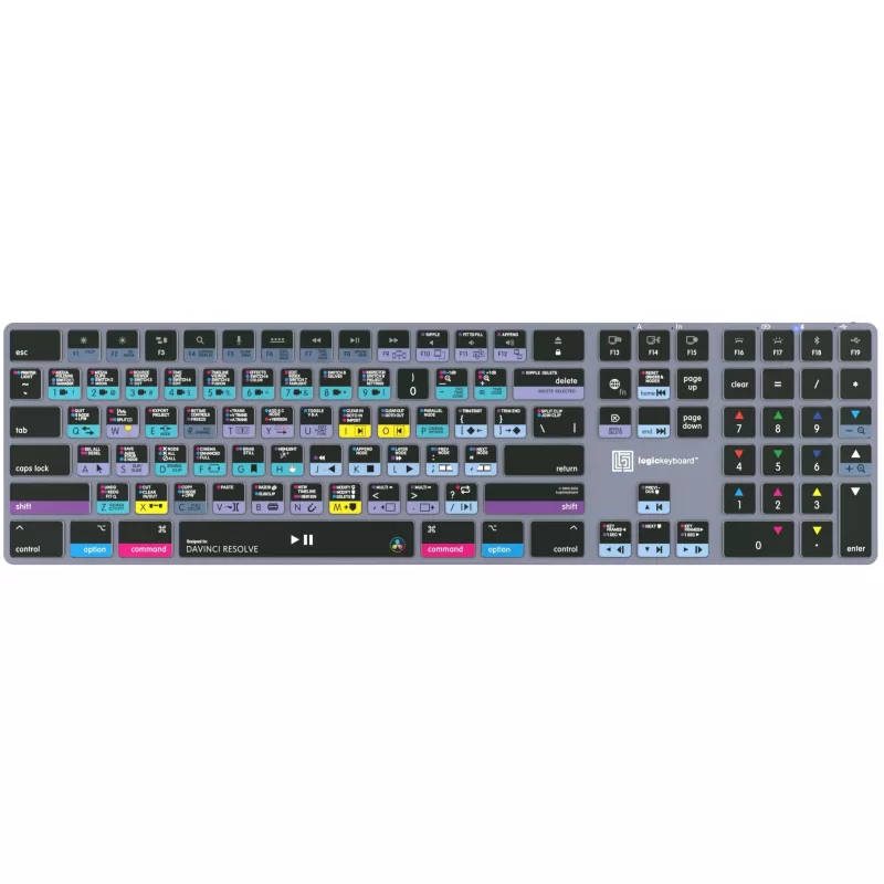 Logickeyboard LKB-RESB-TM-UK biroja Bluetooth QWERTY tastatūra, titāna pelēka