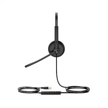 Yealink UH34 SE Lite Dual Teams austiņas ar vadu, galvas lentes tipa, birojam/zvanu centram, USB Type-C, melnas