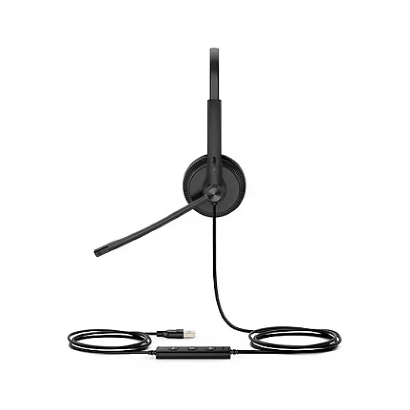 Yealink UH34 SE Lite Dual Teams austiņas ar vadu, galvas lentes tipa, birojam/zvanu centram, USB Type-C, melnas