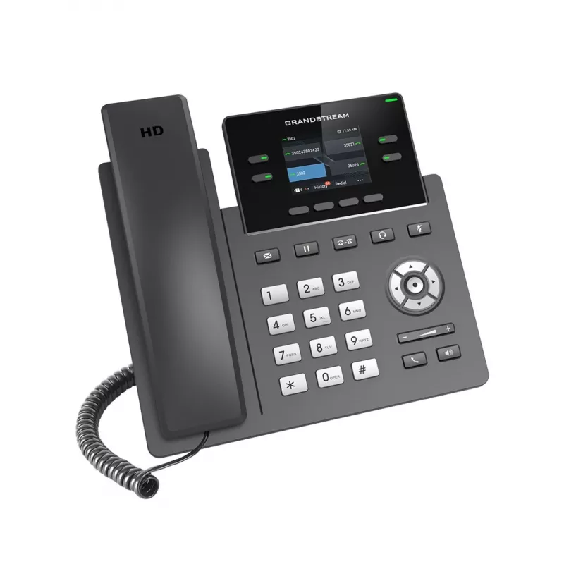 Grandstream Networks GRP2612 IP telefons Melns 2 līnijas