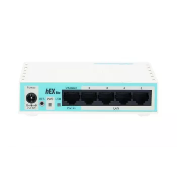 Mikrotik hEX lite vadu maršrutētājs, balts