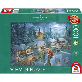 Puzle schmidt spiele Thomas Kinkade Studios “Santa's Silent Night” 1000 gabali