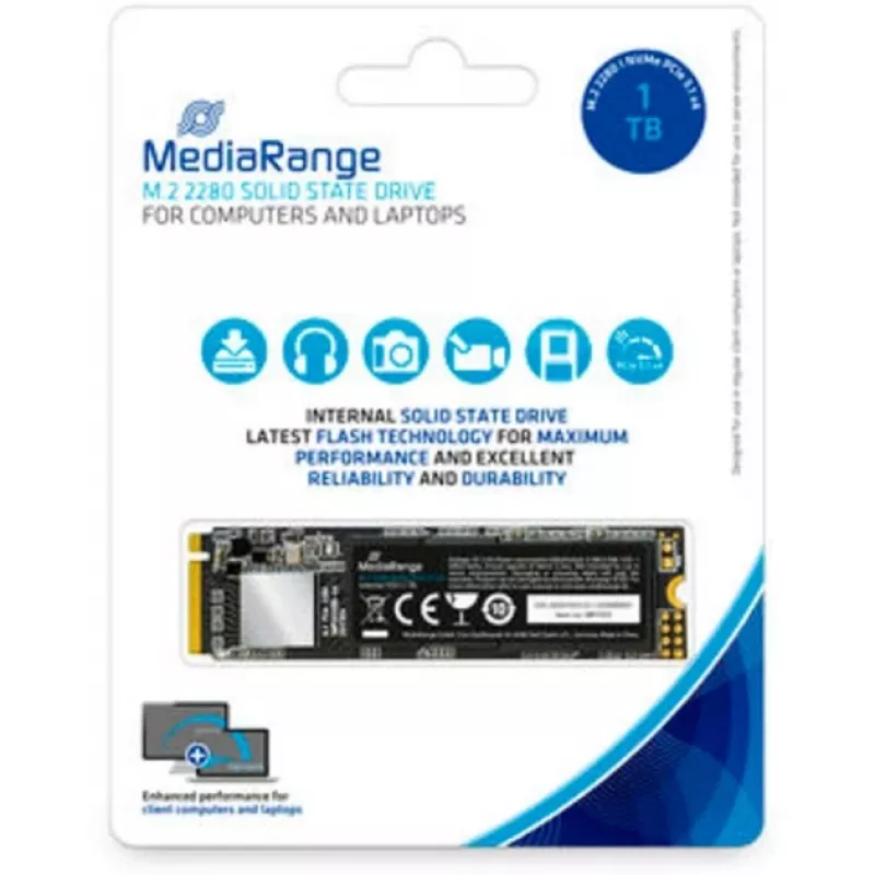 SSD disks MediaRange 1 TB M.2 PCI Express 3.1 NVMe MR1033
