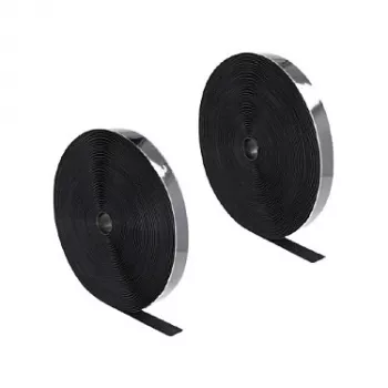 DeLOCK izturīga āķa-cilpas lente pašlīmējoša 25 m x 25 mm melna