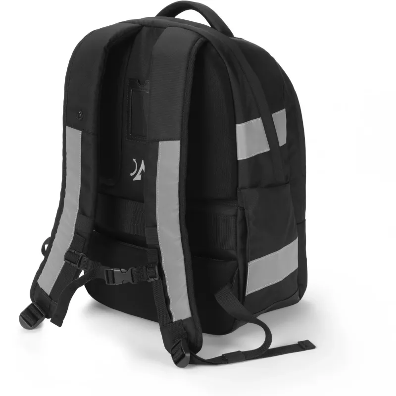 DICOTA Hi-Vis V2 mugursoma, melna, 320 x 220 x 455 mm, PET, TPU