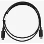 USB 2.0 USB-C uz USB-C kabelis LANBERG CA-CMCM-10CU-0010-BK 1 m, melns, 480 Mbit/s, apzeltīti kontakti