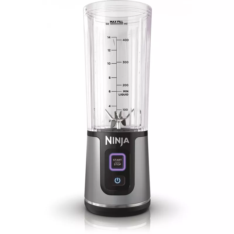 Sport blender Ninja BC151EUBK — 0.53 L bļoda, 14.4 W, baterija, ledus smalcināšana, melns