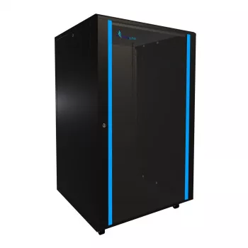 Brīvi stāvošs statīvs Extralink Rackmontējams skapis 27U 800x800 melns 600 kg ietilpība