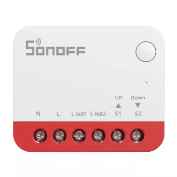 Viedais slēdzis Sonoff MINI-ZBRBS ZigBee saderīgs mini izmērs ievietošanai sienā, zema profila relejs