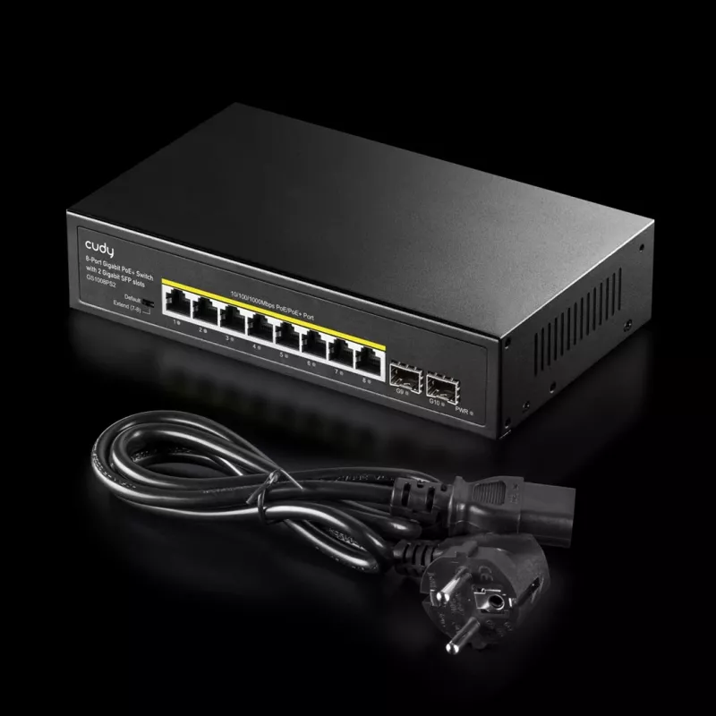 Nepārvaldāms slēdzis Cudy GS1008PS2 Gigabit Ethernet 8 Porti PoE