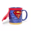 Thumbs Up Superman Mug with Cape, viens dizains, 0,25 l, Zila, Sarkana, Keramika, Silikons, Universāls, 1 gab.