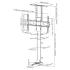 Maclean MC-866 elektriskais televizora paceļamais mehānisms 37-65 collu (94-165,1 cm), tālvadības pults, VESA līdz 600×400, maks. 50 kg, melns
