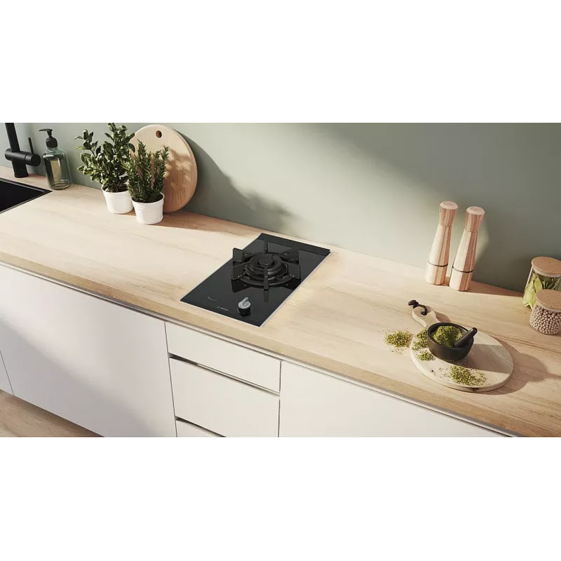 Bosch Serie 8 PRA3A6I10 plīts virsma Melna Iebūvējams 30 cm Gāze 1 zona(s)