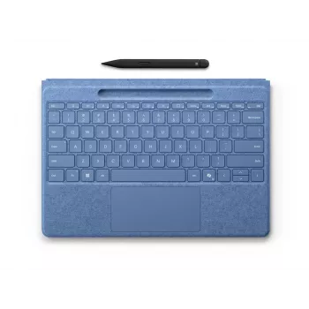 Klaviatūra Microsoft Surface 8YU-00027 — QWERTZ vācu izkārtojums, Bluetooth, skārienpaliktnis, zila