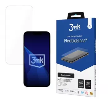 Tempered flexible glass screen protector 3MK for iPhone 16E, 0.33 mm thickness