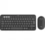 Logitech Pebble 2 Combo bezvadu tastatūra un pele QWERTZ vācu grafīta krāsā