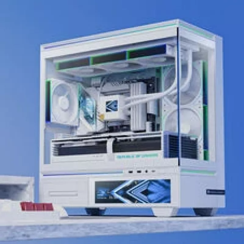 Thermalright TL-M10 Vision PC korpuss, Mini korpuss, mATX, RGB, Rūdīts stikls - Balts