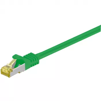 Wentronic Goobay Cat.7 neapstrādāts kabelis, S/FTP (PiMF), zaļš, 2 m - LSZH bezhalogēna, varš, RJ45 spraudnis (91604)