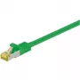 Wentronic Goobay Cat.7 neapstrādāts kabelis, S/FTP (PiMF), zaļš, 2 m - LSZH bezhalogēna, varš, RJ45 spraudnis (91604)