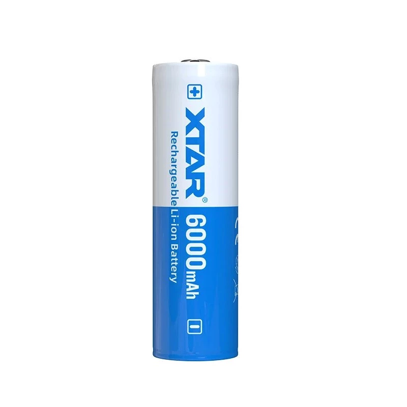 Uzlādējams litija 21700 akumulators XTAR 21700-6000 3.6V 6000mAh, Ø 21 mm × 74,3 mm, atsevišķs elements