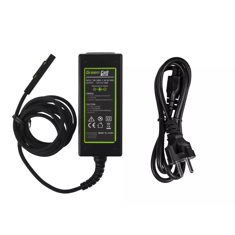 Strāvas adapteris zaļa Cell AD63P 36W 12V 2.58A iekštelpu klēpjdatora lādētājs, melns
