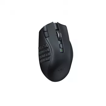 Spēļu pele Razer Naga V2 HyperSpeed RF bezvadu + Bluetooth, labā roka, 30000 DPI, optiskā, melna