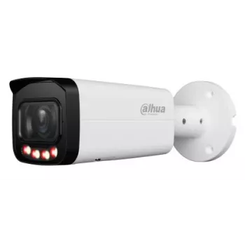 IP drošības kamera DAHUA IPC-HFW2449T-ZAS-IL — 4 MP, 2.7–13.5 mm motorizēts tālummaiņas objektīvs, IP67/IK10, PoE, IR/baltās gaismas LED