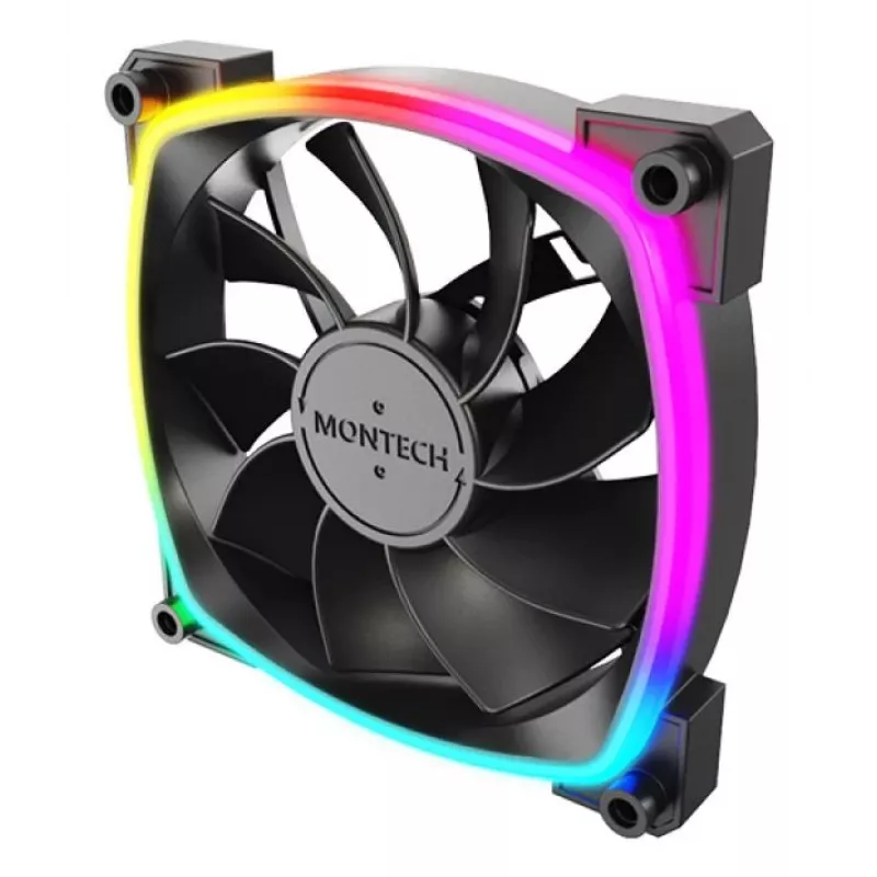 Montech RX120 PWM Computer case Fan 12 cm Melns 3 gab.