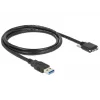 USB kabelis DeLOCK 1m USB 3.0 USB 3.2 Gen 1 Micro-USB B Melns