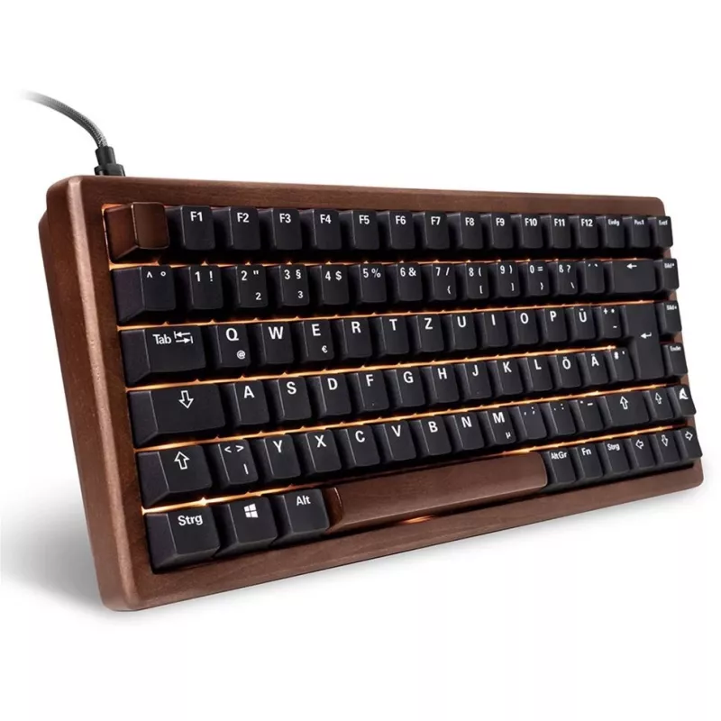 Sharkoon 100068081 tastatūra mājām USB QWERTZ vācu melna koka 75%