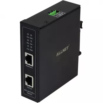 PoE inžektors ALLNET ALL-PI2014-I-BT90 90W Industrial Gigabit, DIN metāla korpuss