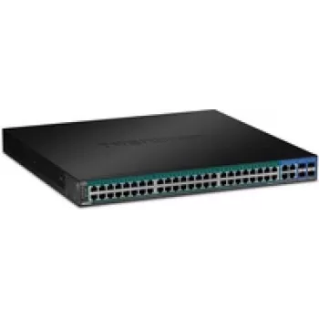 TRENDnet TPE 5048WS - Slēdzis - Viedais - 48 x 10/100/1000 (PoE+) + 4 x Combo Gigabit-SFP - Galda, statnē montējams - PoE+ (740 W) - AC 100 - 240 V (TPE-5048WS)